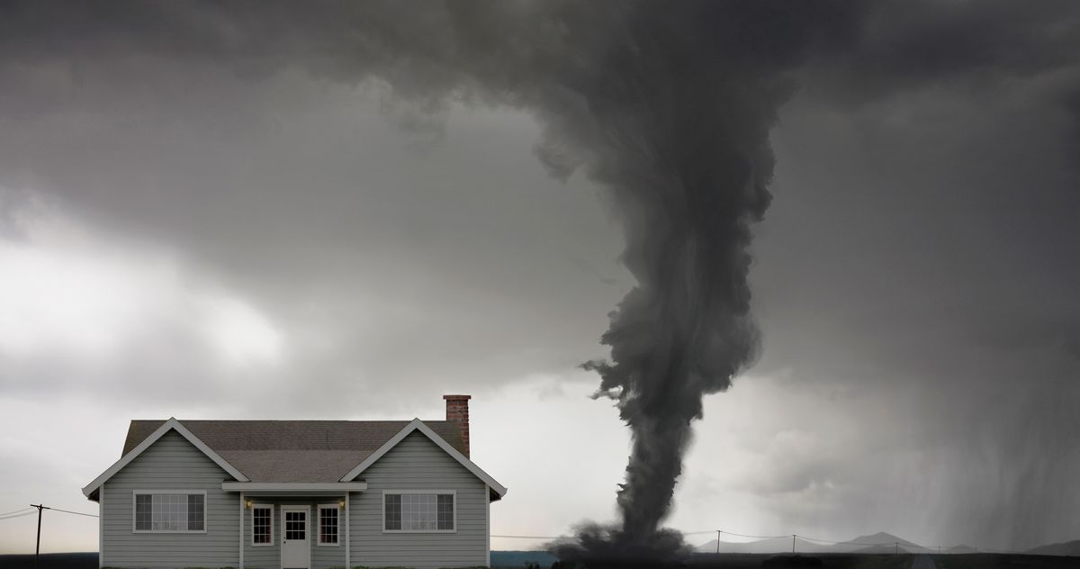  Drøm om tornado, der rammer huset (heldig fortolkning)